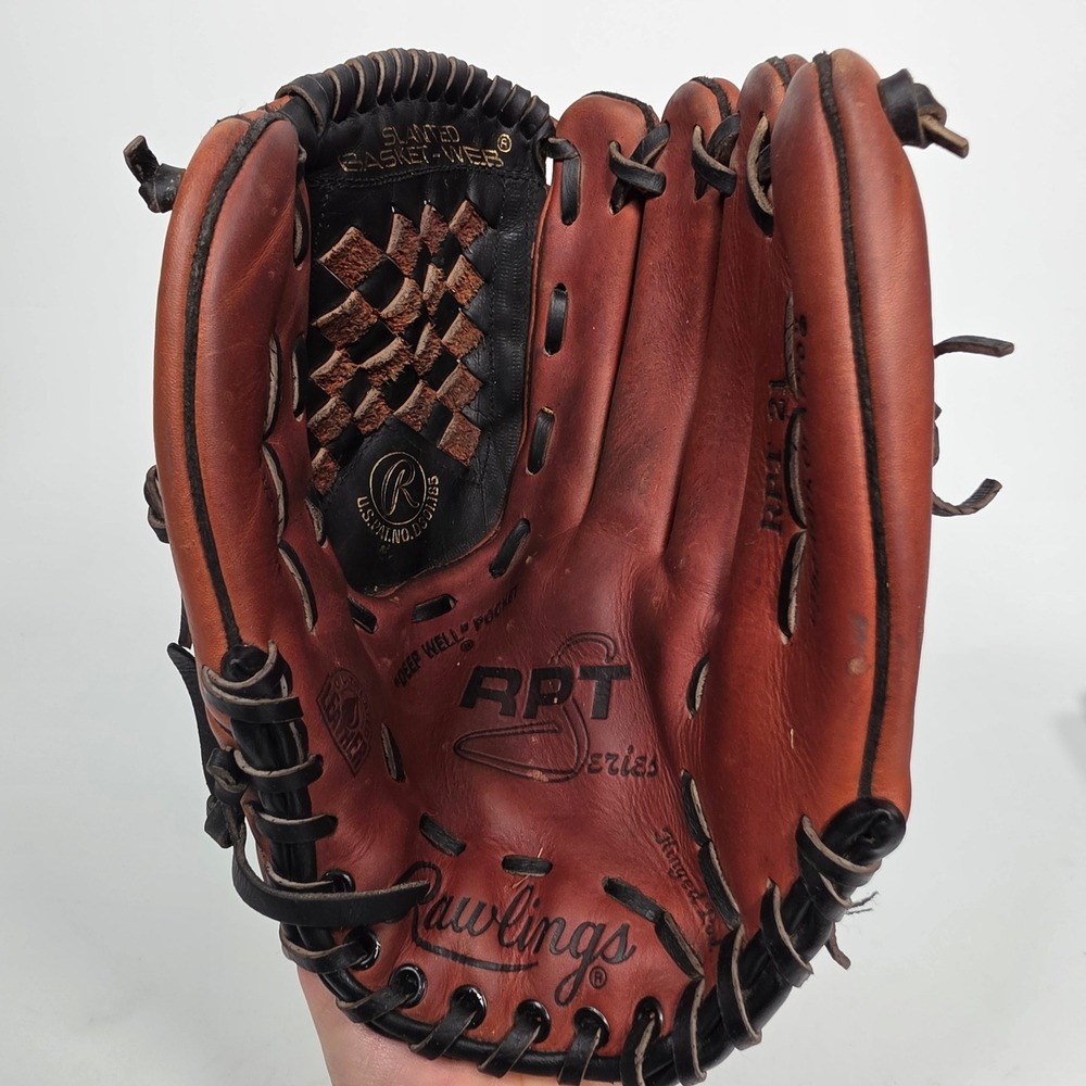 Rawlings RPT 21 Baseball Mitt Glove Mens 12.5 Inch Brown Leather RHT Sports
